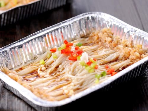 三河锡纸烤金针菇